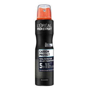 اسپری ضد تعریق مردانه کربن پروتکت لورال Loreal Men Expert Carbon Portect 5 in 1 Deodorant 250Ml